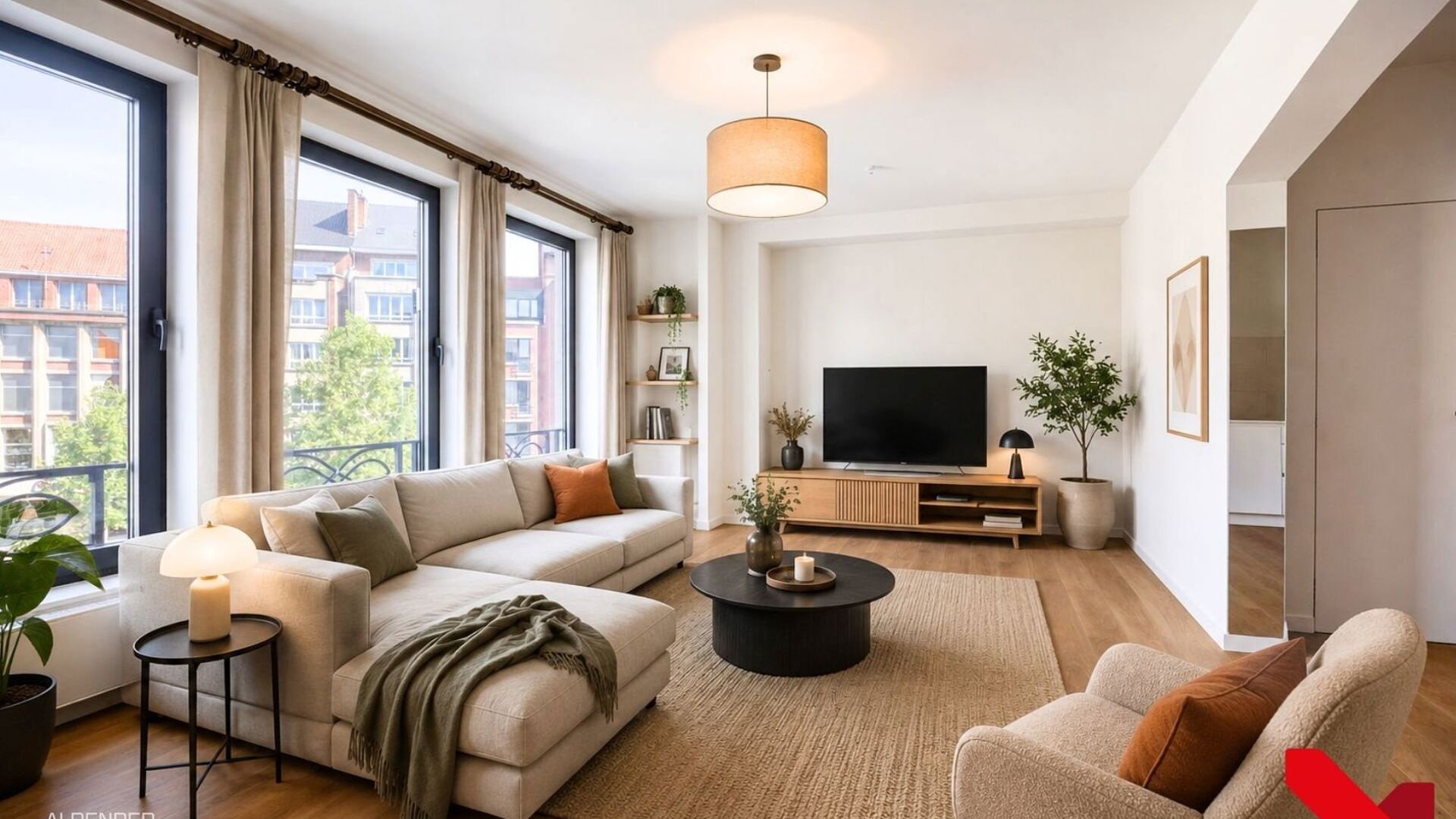 In het bruisende centrum van Leuven, met zicht op het levendige Rector De Somerplein en de Sint-Pieterskerk, bevindt zich dit volledig vernieuwde appartement met &eacute;&eacute;n slaapkamer.

De grote troef van dit appartement is zonder twijfel de open leefruimte me