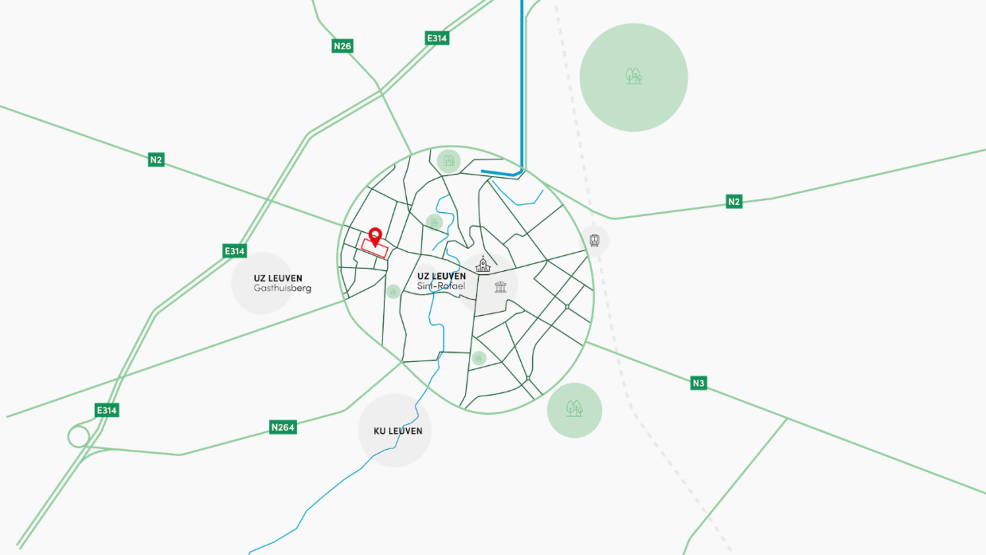 Luxury newly built apartment with 2 bedrooms in the brand-new residential project Burenberg.
This energy-efficient newly built apartment is part of the prestigious Burenberg residential project—a new development in Leuven offering many advantages, such