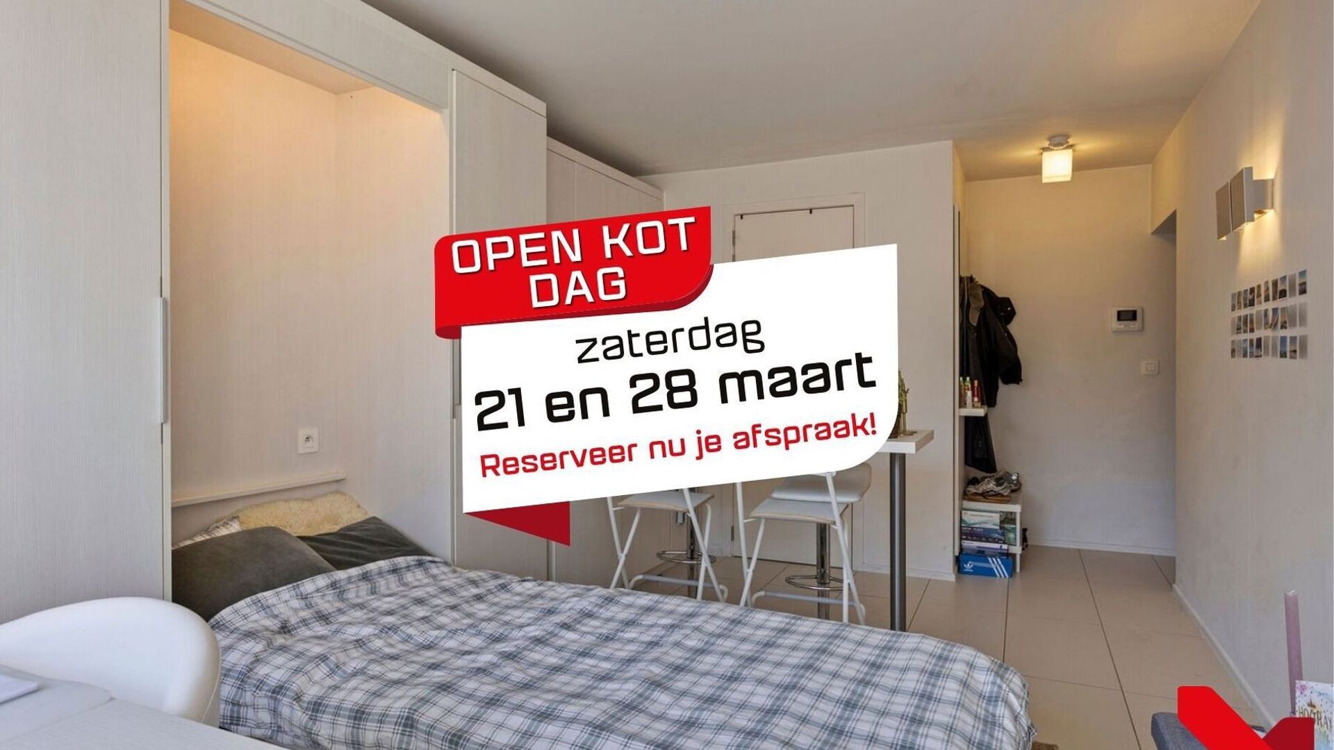 Welcome to this comfortable student studio, ideally located for a carefree student life!

This studio is for individual use only and is fully furnished with a bed, desk, table, bookshelf, and wardrobe. It also has a private equipped kitchen, shower, and t