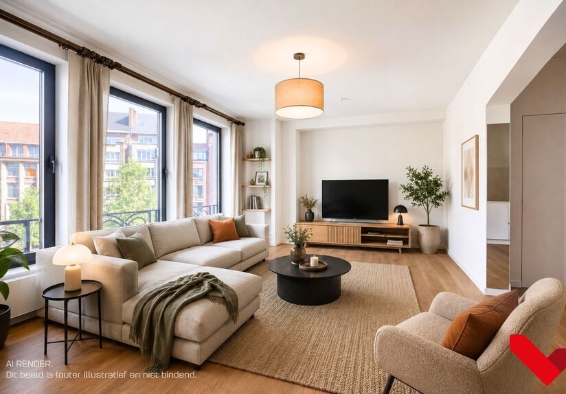 In het bruisende centrum van Leuven, met zicht op het levendige Rector De Somerplein en de Sint-Pieterskerk, bevindt zich dit volledig vernieuwde appartement met één slaapkamer.
De grote troef van dit appartement is zonder twijfel de open leefruimte me