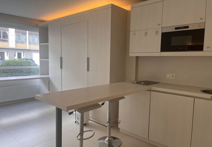 Welcome to this spacious student studio located in the heart of Leuven!

This large studio features a fully installed kitchenette, private bathroom facilities, and built-in furniture with a foldaway bed. Thanks to the large windows, you can also enjoy ple