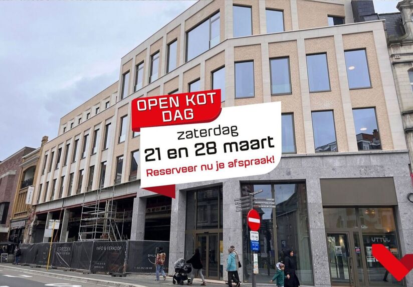 Residentie YOU, in het midden op de Bondgenotenlaan, is de nieuwe hotspot voor studenten. Deze gezellige studio is achteraan gelegen op tuinniveau en meet 28 m&sup2;. De studio omvat een bureau, eettafel, volledig ingerichte keuken, ingebouwde kleerkast, dubb
